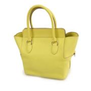 Pre-owned Leather shoulder-bags Hermès Vintage , Yellow , Dames