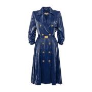 Blauwe Winterjas Elisabetta Franchi , Blue , Dames