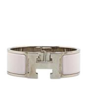 Pre-owned Metal bracelets Hermès Vintage , White , Dames