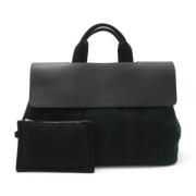 Pre-owned Canvas handbags Hermès Vintage , Black , Dames