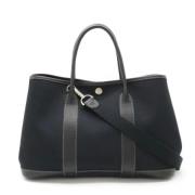 Pre-owned Canvas shoulder-bags Hermès Vintage , Black , Dames