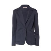 Prince of Wales Jacquard Blazer Pennyblack , Blue , Dames