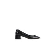 Zwarte leren ballerina schoenen Chloé , Black , Dames