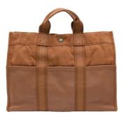 Pre-owned Canvas handbags Hermès Vintage , Brown , Dames