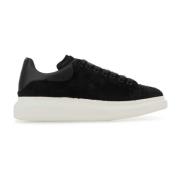 Zwarte Leren Sneakers met Hak Alexander McQueen , Black , Heren