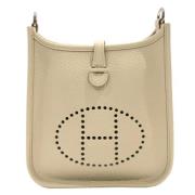 Pre-owned Leather shoulder-bags Hermès Vintage , Beige , Dames