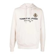 Mannen Icon Stack Crest Hoodie Tommy Hilfiger , Beige , Heren