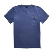 Frosted Geborduurde Zak Jersey T-Shirt Fay , Blue , Heren