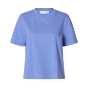 Essentiële Boxy Tee Selected Femme , Blue , Dames