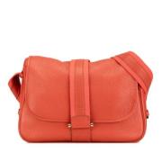 Pre-owned Leather shoulder-bags Hermès Vintage , Red , Dames