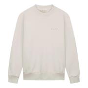 Spiral Face Crewneck Sweaters Beige Olaf Hussein , Beige , Dames