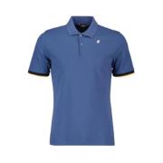 Heren Polo Shirt K-Way , Blue , Heren