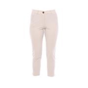 Cropped Chino Broek met Optische Print RRD , White , Dames