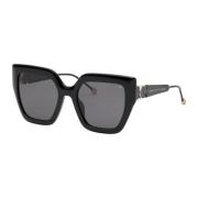 Zwarte Gloss Vlinder Zonnebril Philipp Plein , Black , Dames