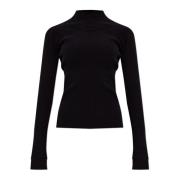 Geribbelde top Victoria Beckham , Black , Dames