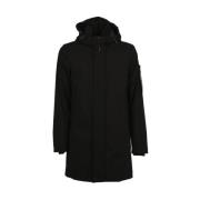 Heren Drielaags Parka Polyester Peuterey , Black , Heren