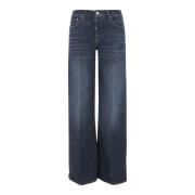 Stretch denim jeans met gewassen effect Re/Done , Blue , Dames