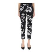 Slim katoenen enkellange broek Pennyblack , Black , Dames