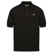 Logo Patch Polo Shirt Zwart Dsquared2 , Black , Heren