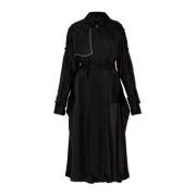 Satijnen jas Victoria Beckham , Black , Dames