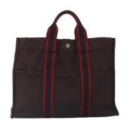 Pre-owned Canvas handbags Hermès Vintage , Brown , Dames