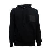 Zwarte hoodie met logopatch John Richmond , Black , Heren