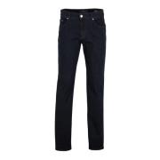 Donkerblauwe Jeans met Patroon Brax , Blue , Heren