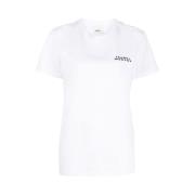 Wit Vidal Logo Print T-Shirt Isabel Marant , White , Dames