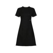 Wollen Tweed Midi Jurk Dolce & Gabbana , Black , Dames