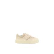 Chunky Mesh Sneakers met Verhoogde Zool MM6 Maison Margiela , Beige , ...