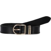 Zwarte leren riem voor dames Notre-v , Black , Dames