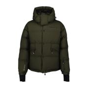 Gewatteerde hoodie met elastische afwerking Moncler , Green , Heren