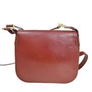 Pre-owned Leather shoulder-bags Cartier Vintage , Red , Dames