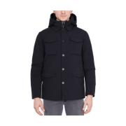 Navy Field Jacket met Warme Padding At.P.Co , Blue , Heren