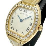 Pre-owned Metal watches Cartier Vintage , Beige , Dames