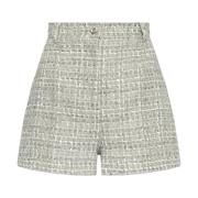 Tweed shorts met lurex draad Dolce & Gabbana , Gray , Dames