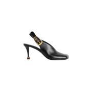 Pumps van glanzend kalfsleer met gouden ring Chloé , Black , Dames