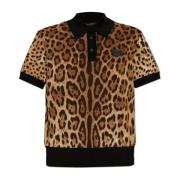 Polo met dierenmotief Dolce & Gabbana , Brown , Dames