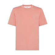 Bedrukte Crew Neck T-Shirts Brunello Cucinelli , Pink , Heren