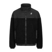 Stijlvolle hoodie voor buitenactiviteiten K-Way , Black , Heren