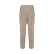 Stretchwollen zandbroek met meerdere zakken Max Mara , Beige , Dames