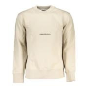 Beige Geborduurde Sweater met Lange Mouwen Calvin Klein , Beige , Here...