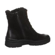 Winter Snowboot Zwart Nubuc Laars Caprice , Black , Dames