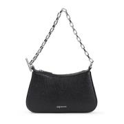 Zwarte Schoudertas Elegant en Functioneel Alexander McQueen , Black , ...