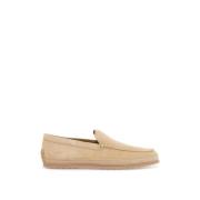 Beige Geweven Leren Instaploafers Tod's , Beige , Heren