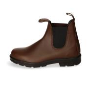 Leren Chelsea Boot met Elastische Inzet Blundstone , Brown , Heren