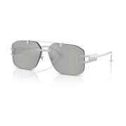 Zilveren Spiegelende Zonnebril Ve2275 Stijl Versace , Gray , Dames