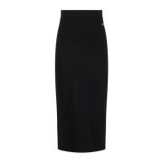 Monochrome Patroon Midi Rok met Rits Dolce & Gabbana , Black , Dames