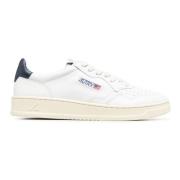 Witte leren sneaker met blauw detail Autry , Blue , Heren