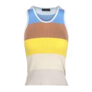 Geribbelde tanktop Roberto Collina , Multicolor , Dames